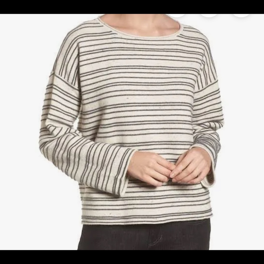 Eileen Fisher striped wool sweater